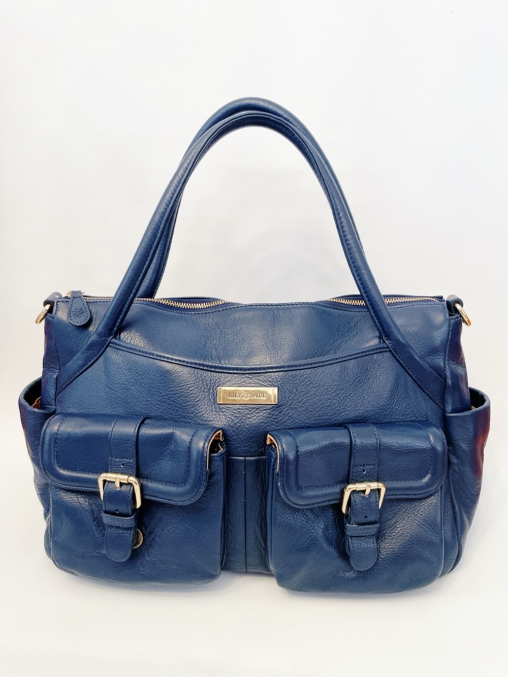 Lily Jade ‘Elizabeth’ convertible tote  NavyBlue Leather without straps